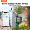 VEVOR WiFi Sprinkler Timer, Single Outlet, Smart Hose Faucet Water Timer With Brass Inlet, APP Control Via 2.4Ghz WiFi Or Bluetooth, Voice Control With Alexa Google Assistant, IPX6 For Yard Watering